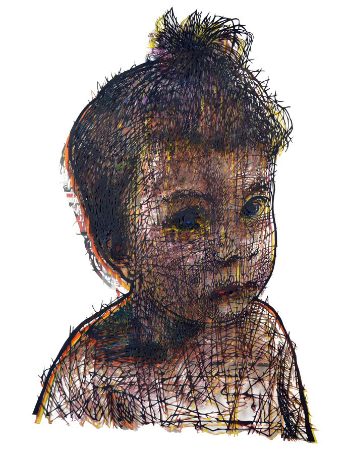 Amelia, 2016. Hand-cut paper on cardboard. 91 × 61 cm. Patricio Rodríguez