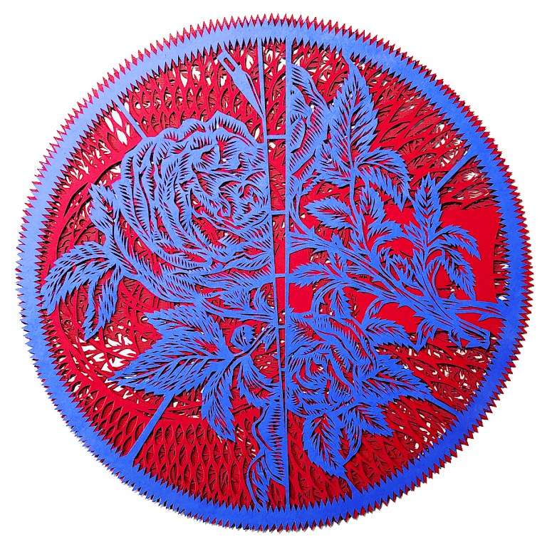 Untitled, 2021. Hand-cut paper. Ø 30.5 cm. Patricio Rodríguez