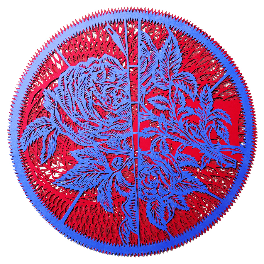 Untitled, 2021. Hand-cut paper. Ø 30.5 cm. Patricio Rodríguez