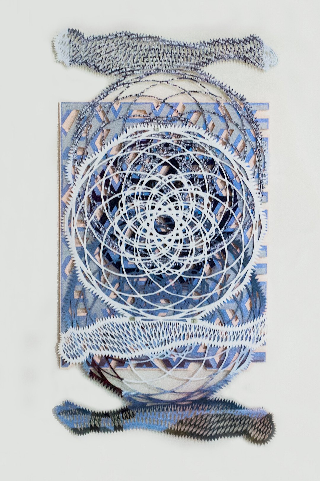 Untitled 1 (Sotheby's Series), 2019. Hand-cut paper and Sotheby's catalog on cardboard. 48.3 × 43.2 cm. Patricio Rodríguez