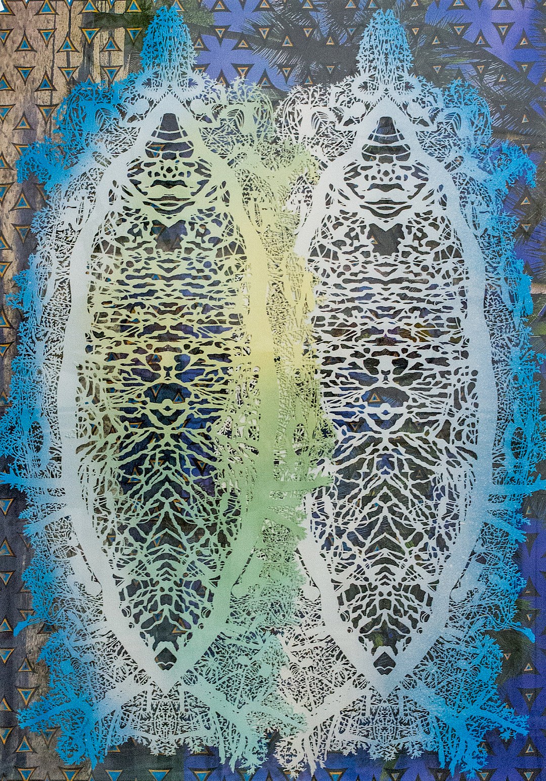 Untitled (Archeology Series). Hand-cut paper on cardboard. 101.6 × 71.1 cm. Patricio Rodríguez