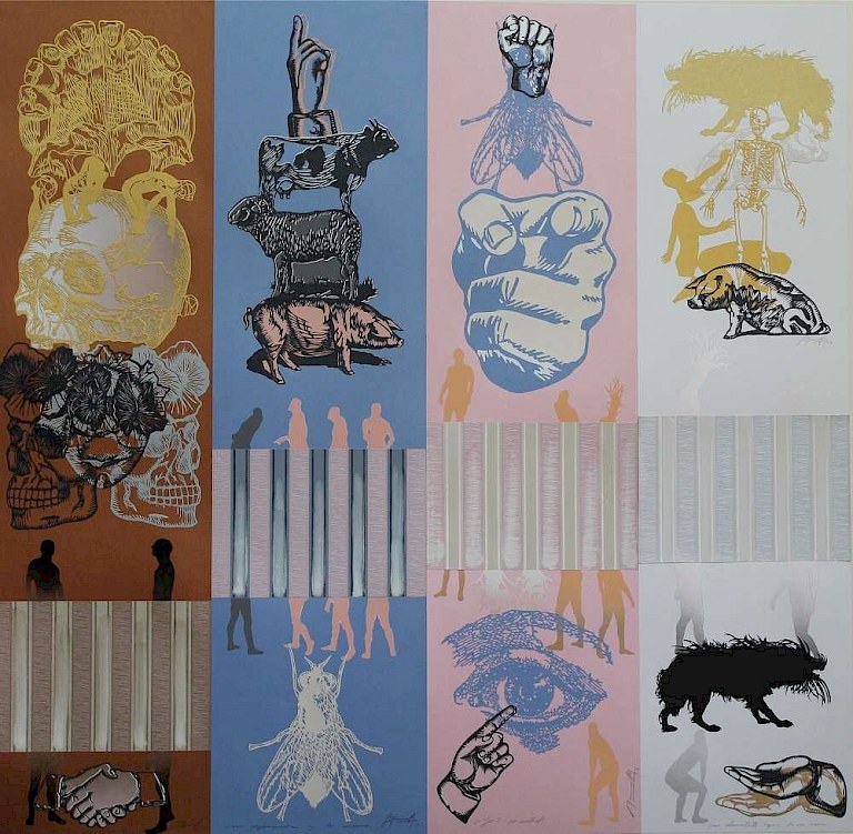 Untitled, 2013. Mixed media, hand-cut paper on cardboard. 100 × 110 cm. Patricio Rodríguez